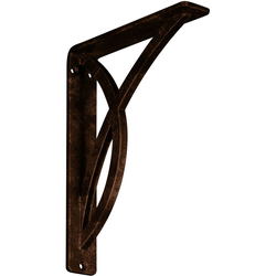 Miller 1.5"W x 7.5"D x 10"H Countertop Bracket, Iron/Steel Antiqued Copper