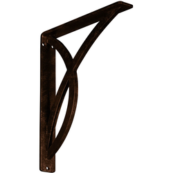 Miller 1.5"W x 10"D x 12"H Countertop Bracket, Iron/Steel Antiqued Copper