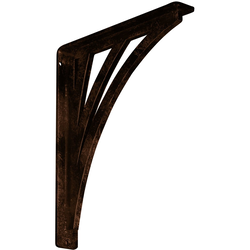 Nevio 1.5"W x 10"D x 12"H Countertop Bracket, Iron/Steel Antiqued Copper