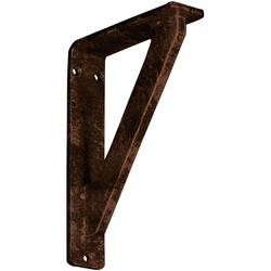 Traditional 1.5"W x 5.5"D x 8"H Countertop Bracket, Iron/Steel Antiqued Copper