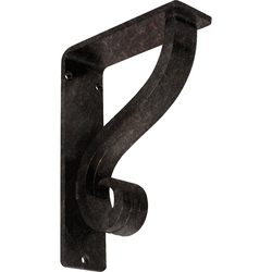 Ashford 2"W x 5.5"D x 8"H Countertop Bracket, Iron/Steel Antiqued Pale Gold