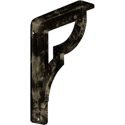 Bradford 1.5"W x 5.5"D x 8"H Countertop Bracket, Iron/Steel Antiqued Pale Gold