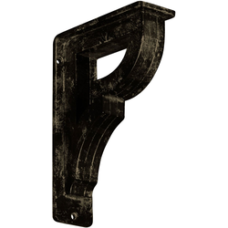 Bradford 2"W x 5.5"D x 8"H Countertop Bracket, Iron/Steel Antiqued Pale Gold