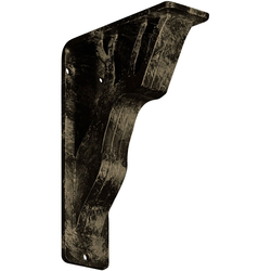 Damon 2"W x 5.5"D x 8"H Countertop Bracket, Iron/Steel Antiqued Pale Gold
