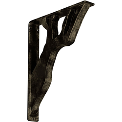 Damon 2"W x 12"D x 15"H Countertop Bracket, Iron/Steel Antiqued Pale Gold