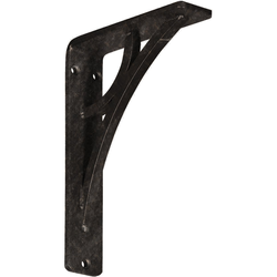 Galveston 1.5"W x 5.5"D x 8"H Countertop Bracket, Iron/Steel Antiqued Pale Gold