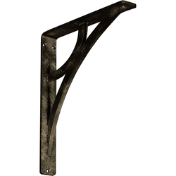 Galveston 1.5"W x 10"D x 12"H Countertop Bracket, Iron/Steel Antiqued Pale Gold