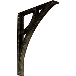 Galveston 2"W x 12"D x 15"H Countertop Bracket, Iron/Steel Antiqued Pale Gold