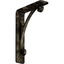 Legacy 1.5"W x 5.5"D x 8"H Countertop Bracket, Iron/Steel Antiqued Pale Gold