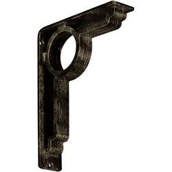 Maria 2"W x 7.5"D x 10"H Countertop Bracket, Iron/Steel Antiqued Pale Gold