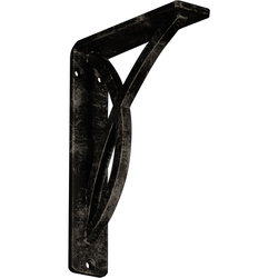 Miller 1.5"W x 5.5"D x 8"H Countertop Bracket, Iron/Steel Antiqued Pale Gold