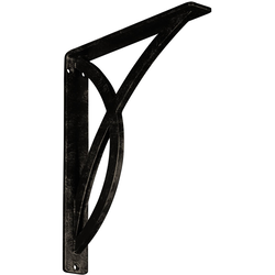 Miller 1.5"W x 10"D x 12"H Countertop Bracket, Iron/Steel Antiqued Pale Gold