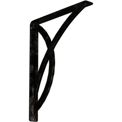 Miller 1.5"W x 12"D x 15"H Countertop Bracket, Iron/Steel Antiqued Pale Gold
