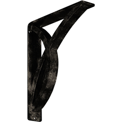 Miller 2"W x 10"D x 12"H Countertop Bracket, Iron/Steel Antiqued Pale Gold
