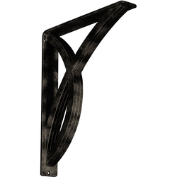 Miller 2"W x 12"D x 15"H Countertop Bracket, Iron/Steel Antiqued Pale Gold
