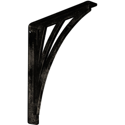 Nevio 1.5"W x 10"D x 12"H Countertop Bracket, Iron/Steel Antiqued Pale Gold