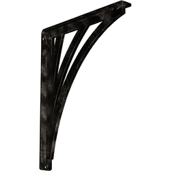 Nevio 1.5"W x 12"D x 15"H Countertop Bracket, Iron/Steel Antiqued Pale Gold