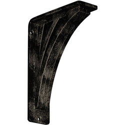 Nevio 2"W x 5.5"D x 8"H Countertop Bracket, Iron/Steel Antiqued Pale Gold