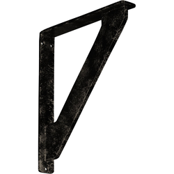 Traditional 1.5"W x 10"D x 12"H Countertop Bracket, Iron/Steel Antiqued Pale Gold