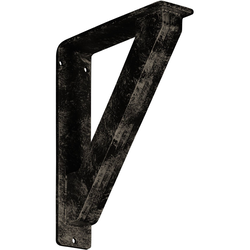 Traditional 2"W x 7.5"D x 10"H Countertop Bracket, Iron/Steel Antiqued Pale Gold