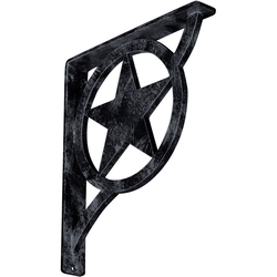Austin 1.5"W x 10"D x 12"H Countertop Bracket, Iron/Steel Antiqued Pewter