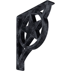 Austin 2"W x 10"D x 12"H Countertop Bracket, Iron/Steel Antiqued Pewter