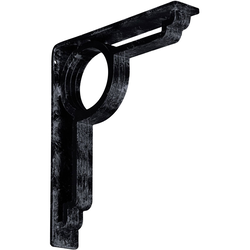 Maria 2"W x 10"D x 12"H Countertop Bracket, Iron/Steel Antiqued Pewter