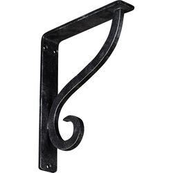 Ashford 1.5"W x 7.5"D x 10"H Countertop Bracket, Iron/Steel Antiqued Silver