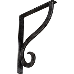 Ashford 1.5"W x 12"D x 15"H Countertop Bracket, Iron/Steel Antiqued Silver