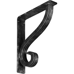 Ashford 2"W x 10"D x 12"H Countertop Bracket, Iron/Steel Antiqued Silver