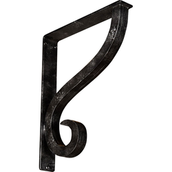 Ashford 2"W x 12"D x 15"H Countertop Bracket, Iron/Steel Antiqued Silver
