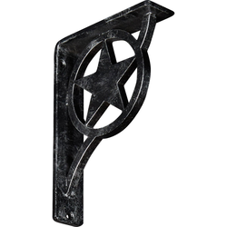 Austin 1.5"W x 5.5"D x 8"H Countertop Bracket, Iron/Steel Antiqued Silver