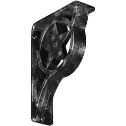 Austin 2"W x 5.5"D x 8"H Countertop Bracket, Iron/Steel Antiqued Silver