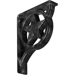 Austin 2"W x 7.5"D x 10"H Countertop Bracket, Iron/Steel Antiqued Silver