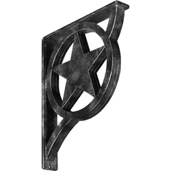 Austin 2"W x 12"D x 15"H Countertop Bracket, Iron/Steel Antiqued Silver