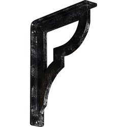 Bradford 1.5"W x 7.5"D x 10"H Countertop Bracket, Iron/Steel Antiqued Silver