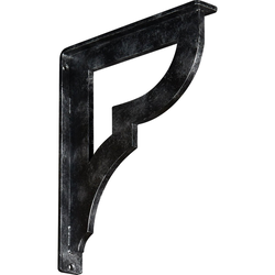 Bradford 1.5"W x 10"D x 12"H Countertop Bracket, Iron/Steel Antiqued Silver