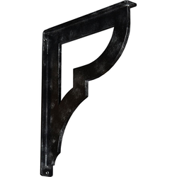 Bradford 1.5"W x 12"D x 15"H Countertop Bracket, Iron/Steel Antiqued Silver