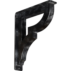 Bradford 2"W x 10"D x 12"H Countertop Bracket, Iron/Steel Antiqued Silver