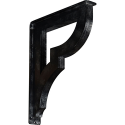 Bradford 2"W x 12"D x 15"H Countertop Bracket, Iron/Steel Antiqued Silver