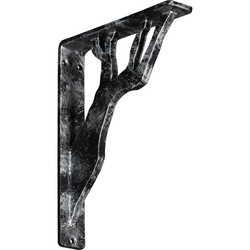 Damon 1.5"W x 7.5"D x 10"H Countertop Bracket, Iron/Steel Antiqued Silver