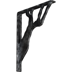 Damon 1.5"W x 12"D x 15"H Countertop Bracket, Iron/Steel Antiqued Silver