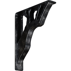 Damon 2"W x 10"D x 12"H Countertop Bracket, Iron/Steel Antiqued Silver