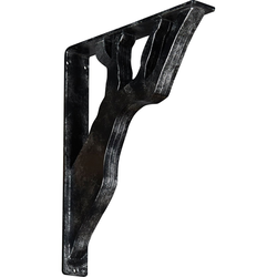 Damon 2"W x 12"D x 15"H Countertop Bracket, Iron/Steel Antiqued Silver