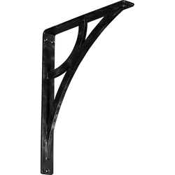 Galveston 1.5"W x 12"D x 15"H Countertop Bracket, Iron/Steel Antiqued Silver