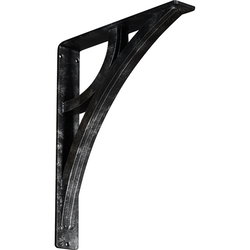Galveston 2"W x 12"D x 15"H Countertop Bracket, Iron/Steel Antiqued Silver
