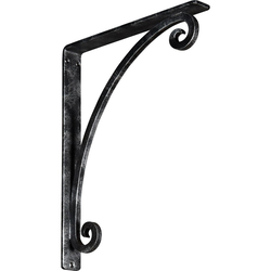 Legacy 1.5"W x 12"D x 15"H Countertop Bracket, Iron/Steel Antiqued Silver