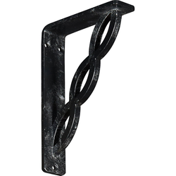 Loera 1.5"W x 5.5"D x 8"H Countertop Bracket, Iron/Steel Antiqued Silver