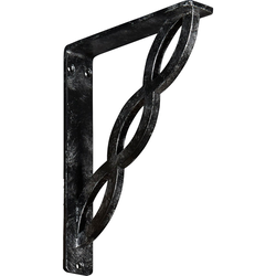 Loera 1.5"W x 7.5"D x 10"H Countertop Bracket, Iron/Steel Antiqued Silver