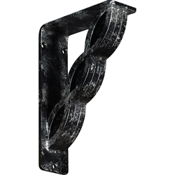 Loera 2"W x 5.5"D x 8"H Countertop Bracket, Iron/Steel Antiqued Silver
